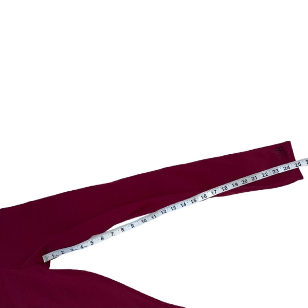 Bombshell Asymmetrical Leggings Medium Maroon Red… - image 8